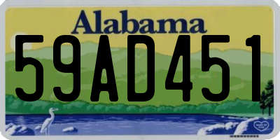 AL license plate 59AD451