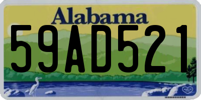 AL license plate 59AD521