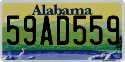 AL license plate 59AD559