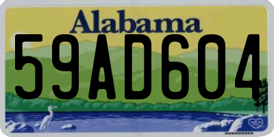 AL license plate 59AD604