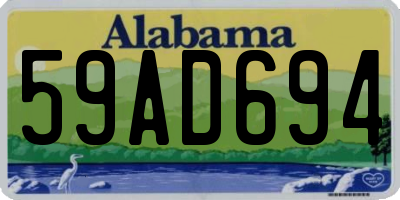 AL license plate 59AD694