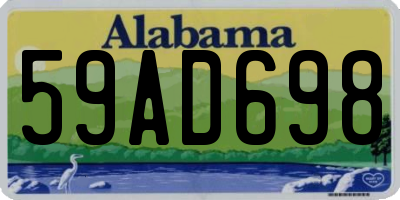 AL license plate 59AD698