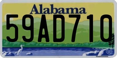 AL license plate 59AD710