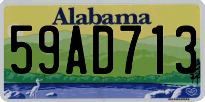 AL license plate 59AD713