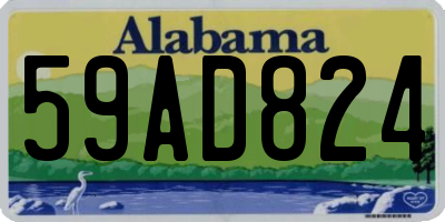 AL license plate 59AD824
