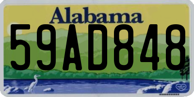 AL license plate 59AD848