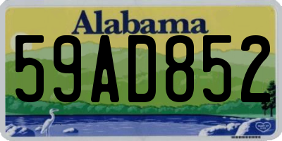 AL license plate 59AD852
