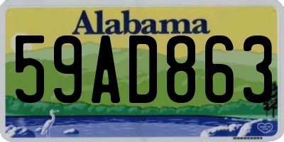 AL license plate 59AD863