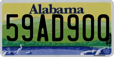 AL license plate 59AD900