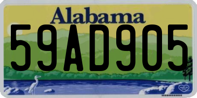 AL license plate 59AD905