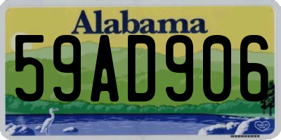AL license plate 59AD906