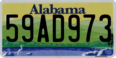 AL license plate 59AD973