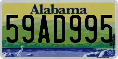 AL license plate 59AD995