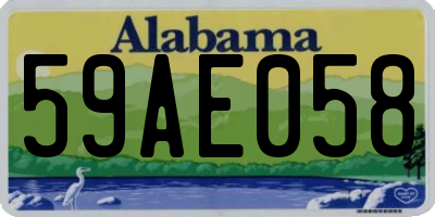 AL license plate 59AE058