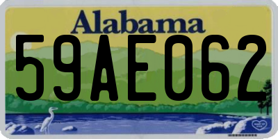 AL license plate 59AE062