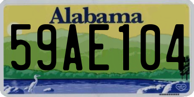 AL license plate 59AE104