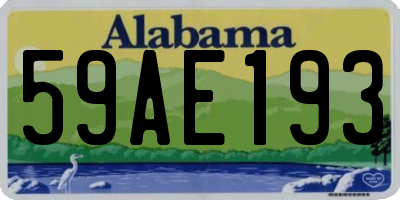 AL license plate 59AE193