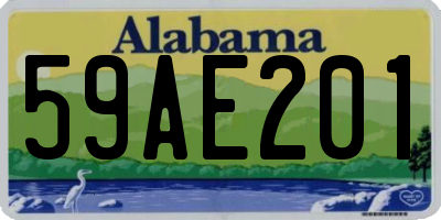 AL license plate 59AE201