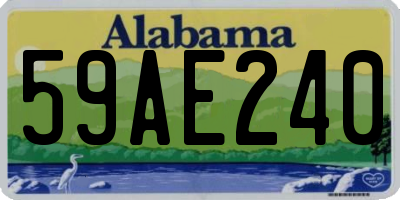 AL license plate 59AE240