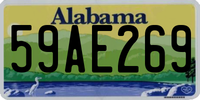 AL license plate 59AE269