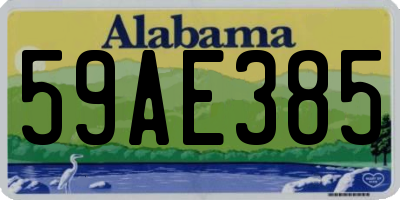 AL license plate 59AE385