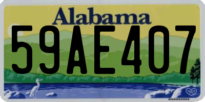 AL license plate 59AE407