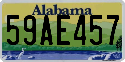 AL license plate 59AE457