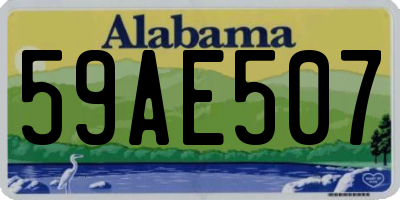 AL license plate 59AE507