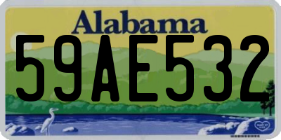 AL license plate 59AE532