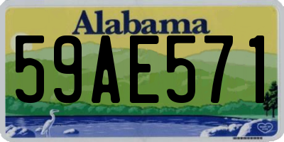 AL license plate 59AE571