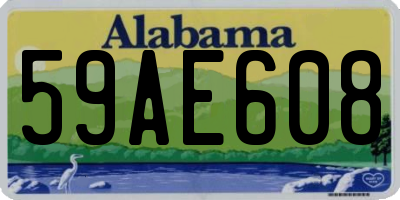 AL license plate 59AE608