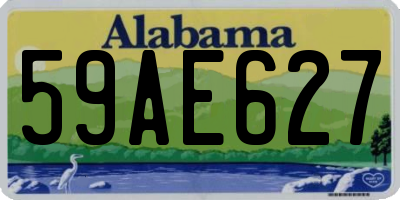 AL license plate 59AE627