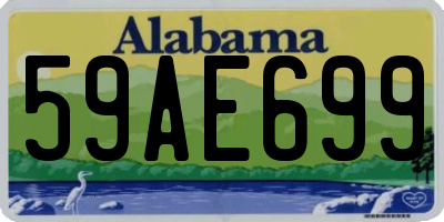 AL license plate 59AE699