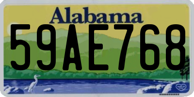 AL license plate 59AE768