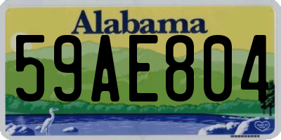 AL license plate 59AE804