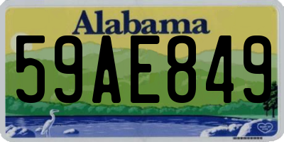 AL license plate 59AE849