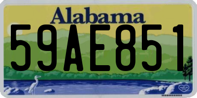 AL license plate 59AE851