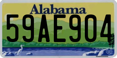AL license plate 59AE904