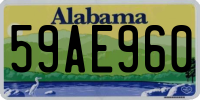 AL license plate 59AE960