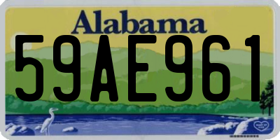 AL license plate 59AE961