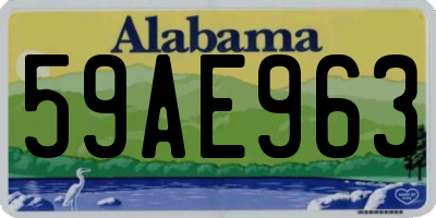 AL license plate 59AE963