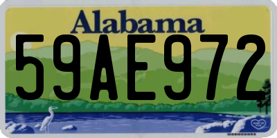 AL license plate 59AE972