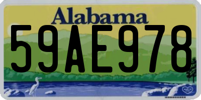 AL license plate 59AE978