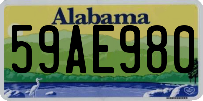 AL license plate 59AE980