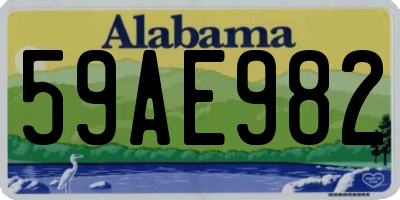 AL license plate 59AE982