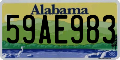AL license plate 59AE983