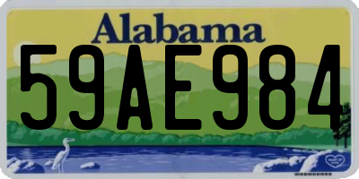 AL license plate 59AE984