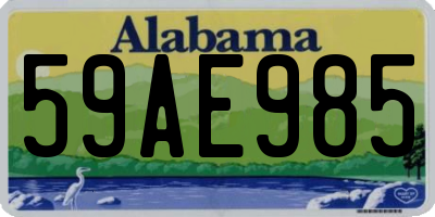 AL license plate 59AE985