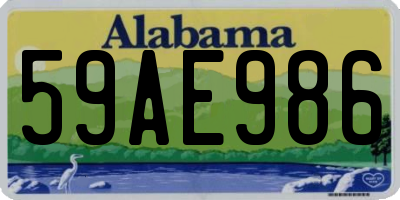 AL license plate 59AE986