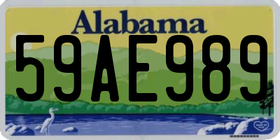 AL license plate 59AE989